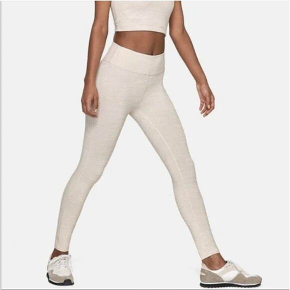 Outdoor Voices White Sand TechSweat 3/4 Leggings Small - Picture 1 of 6